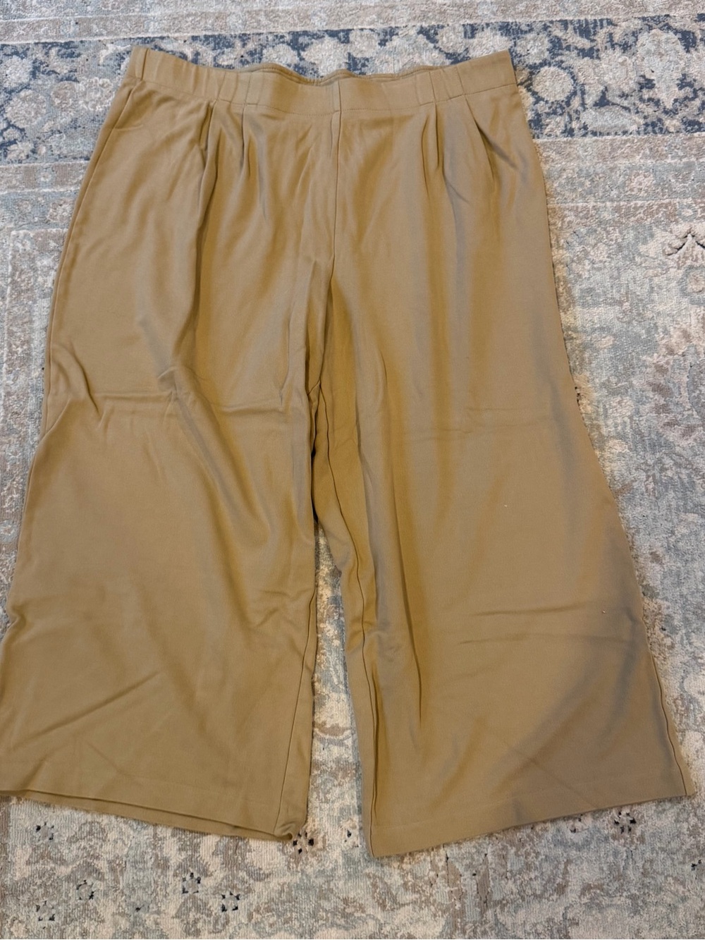 J. Jill Wide-Leg Cropped Pants in Camel